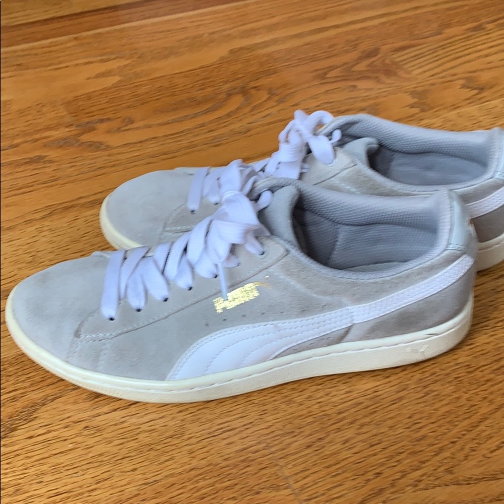 Puma Classic Gray Suede Sneakers